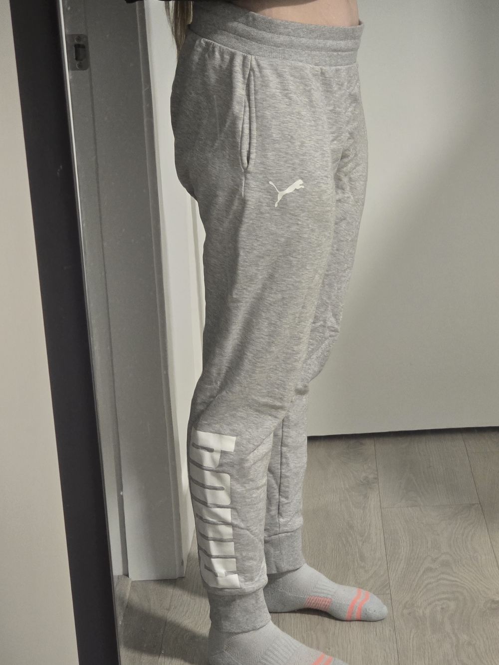 Puma Grey Logo Joggers